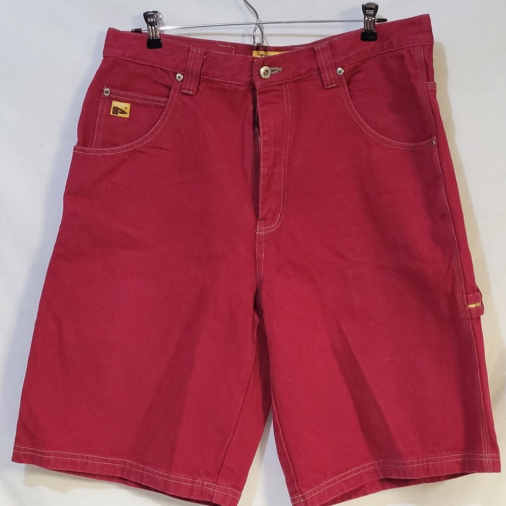 Vintage Pj Jeans Red Men's Baggy Shorts